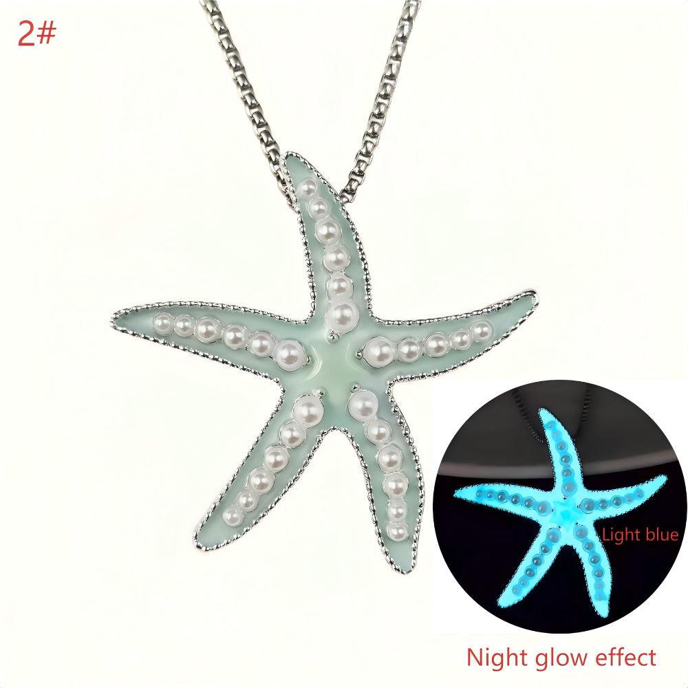 Luminous Starfish Beach Necklace