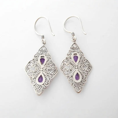 Elegant Silver Zircon Earrings