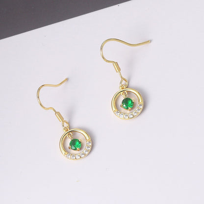 Elegant Beccarite Round Earrings