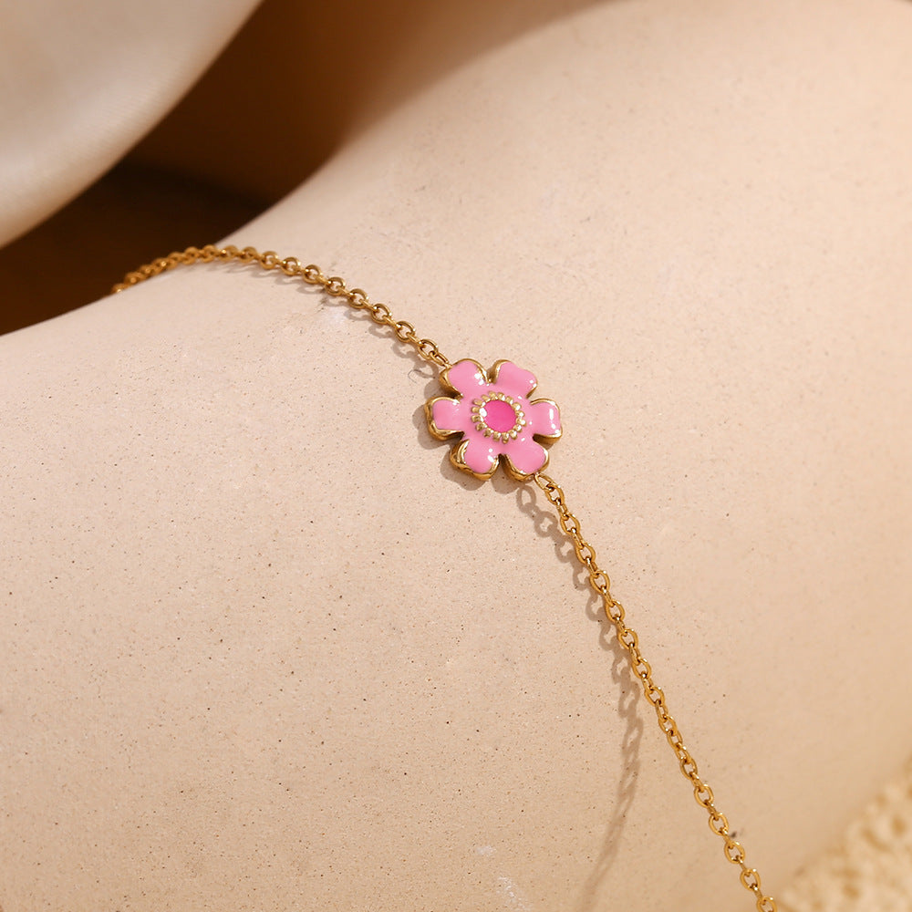 Gold Drop Petal Bracelet