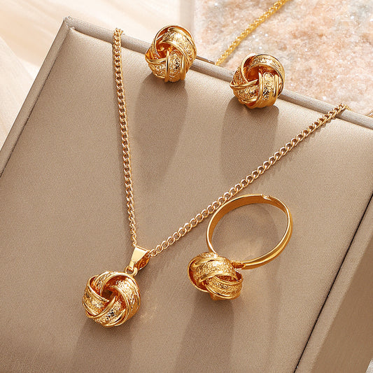 Twisted Knot Jewelry Set