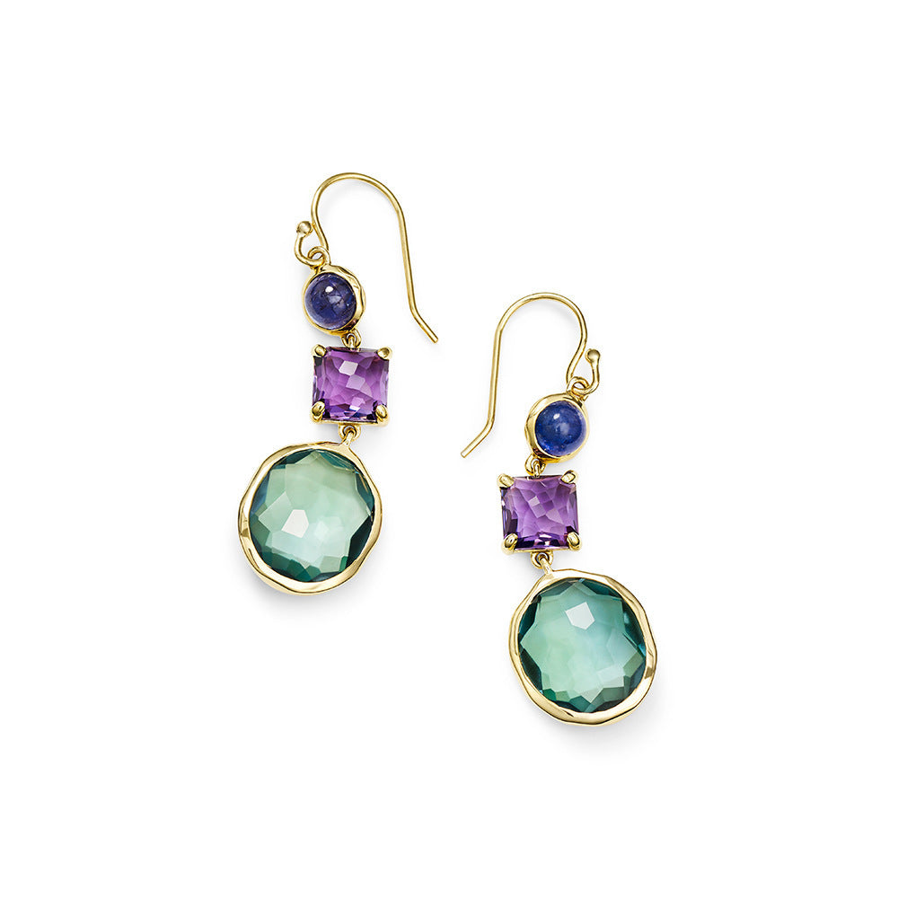 Elegant Gold Plated Rhinestone Earrings