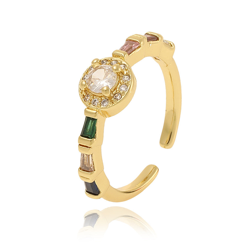 Elegant Retro Zircon Ring
