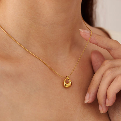 Geometric Titanium Necklace for Elegance