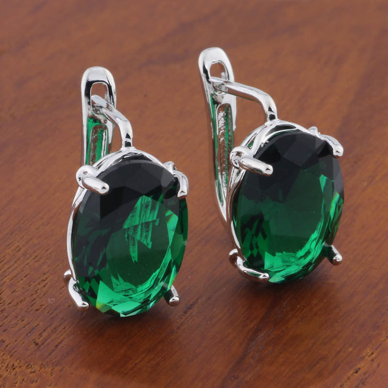 Romantic Retro Oval Earrings
