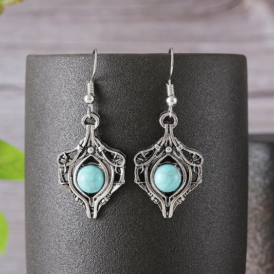 Retro Gem Winding Earrings