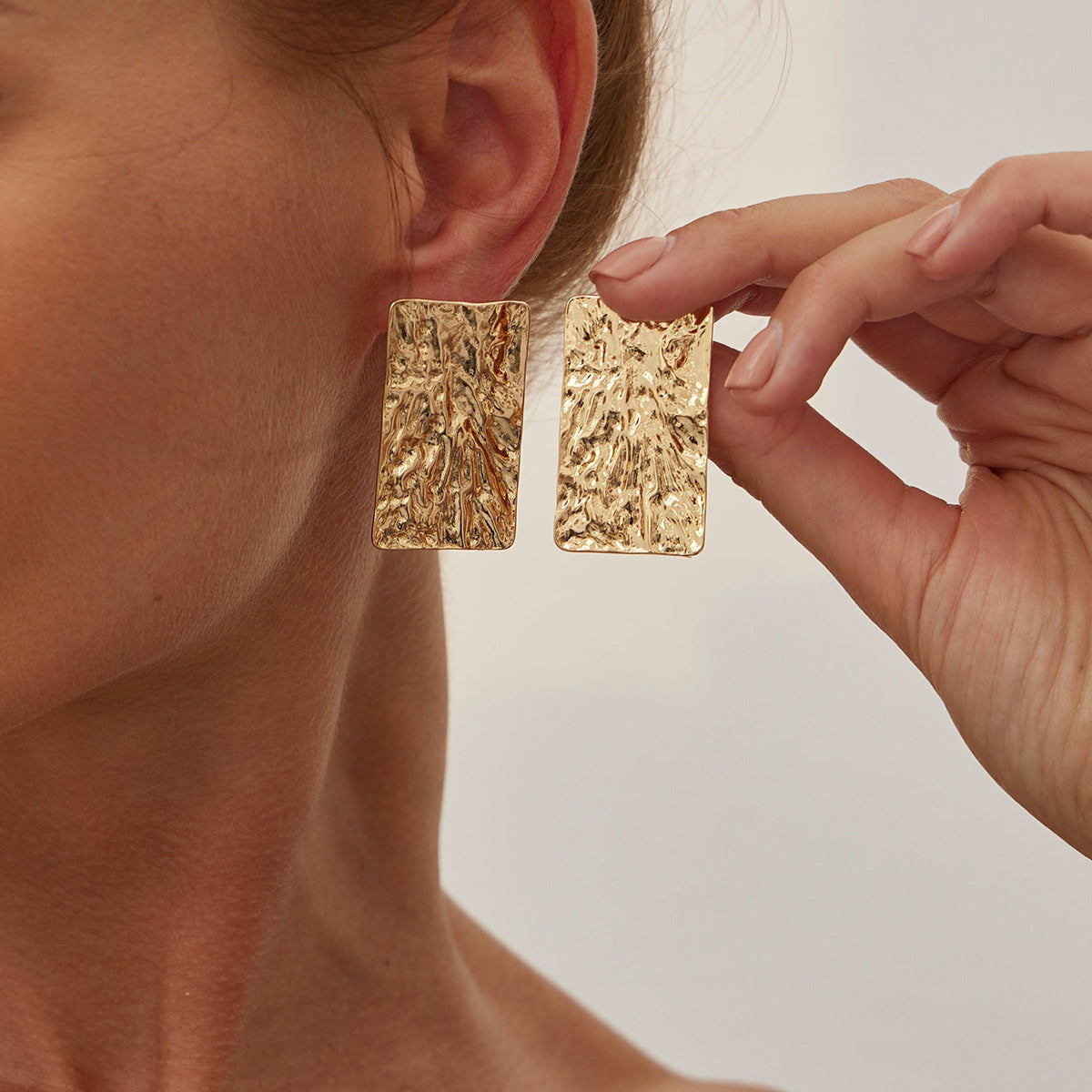 Liquid Metal Flower Earrings