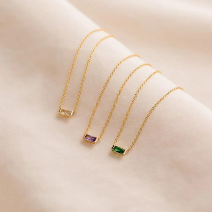 Twelve Birthstone Clavicle Necklace