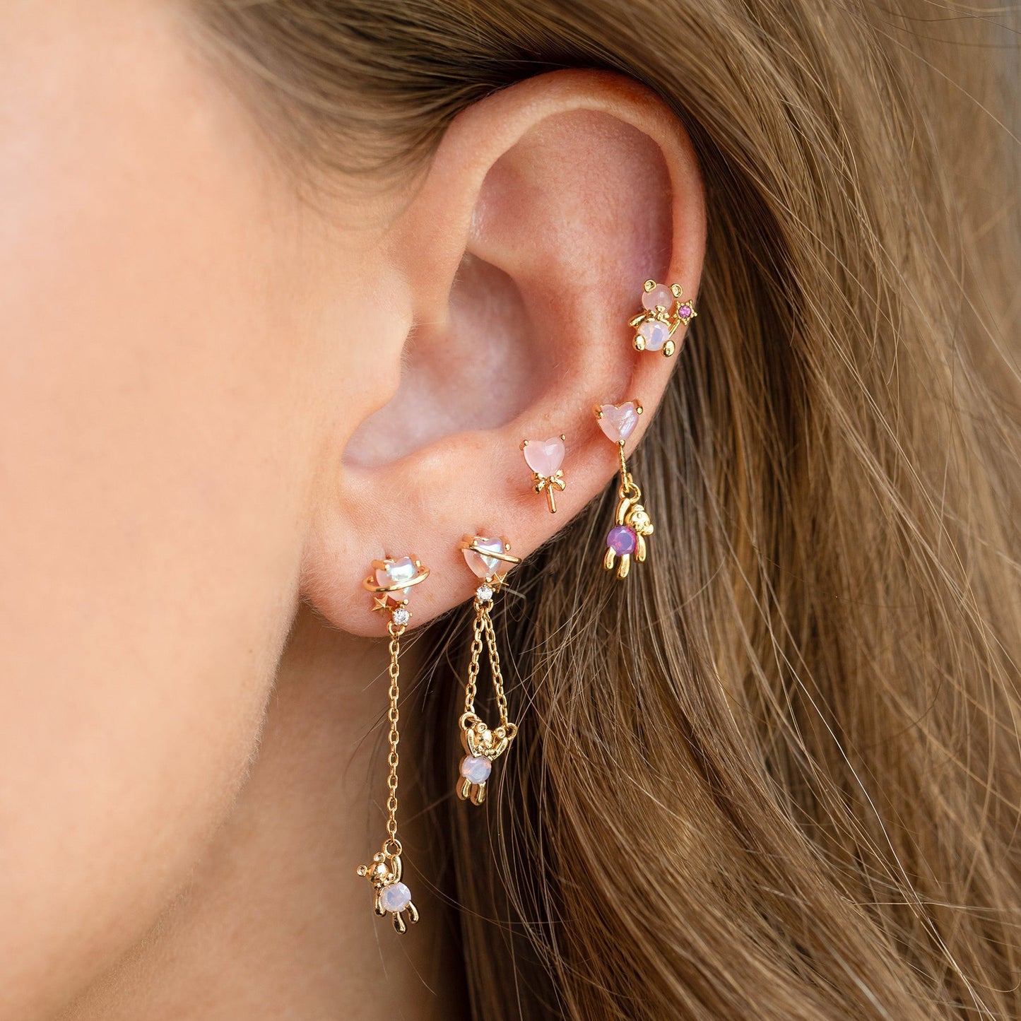 Exquisite Bear Stud Earrings