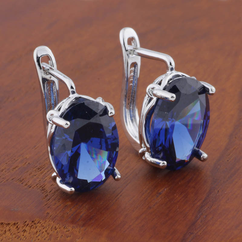 Romantic Retro Oval Earrings