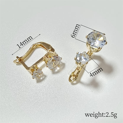 Luxury Zircon Geometric Earrings
