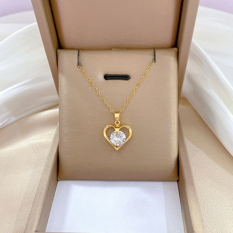 Gorgeous Heart Zircon Necklace
