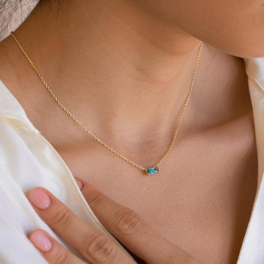 Twelve Birthstone Clavicle Necklace