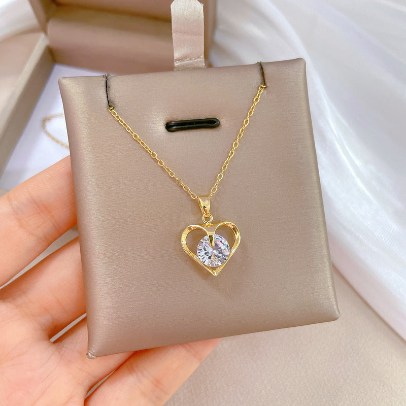 Gorgeous Heart Zircon Necklace
