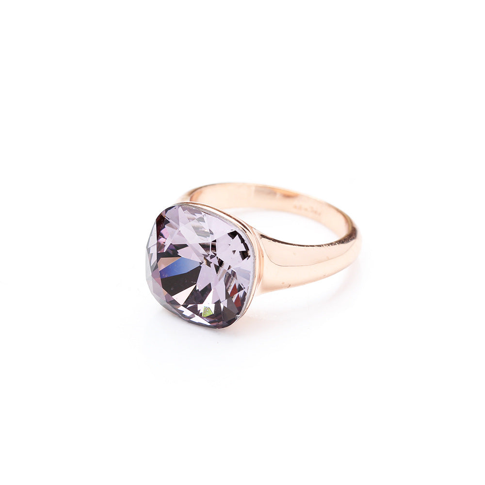 Classic Multi-Color Crystal Ring
