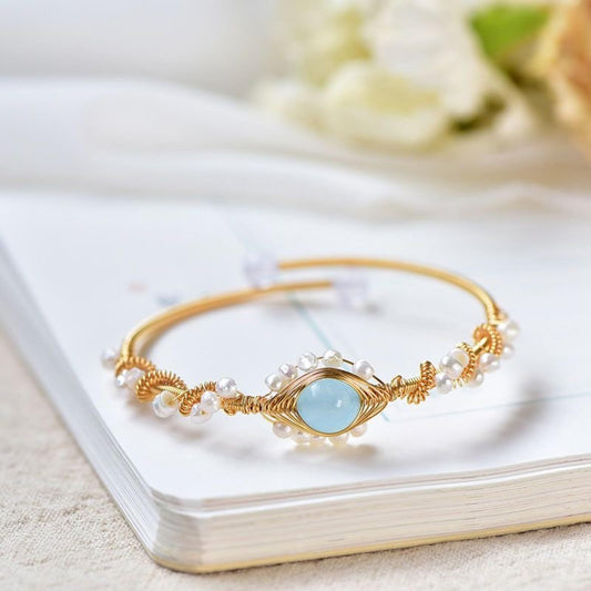 Vintage Pearl Braided Bracelet