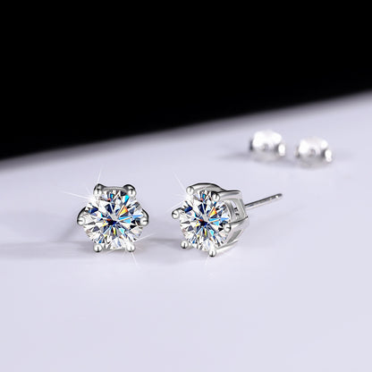 Elegant Moissanite Ear Studs