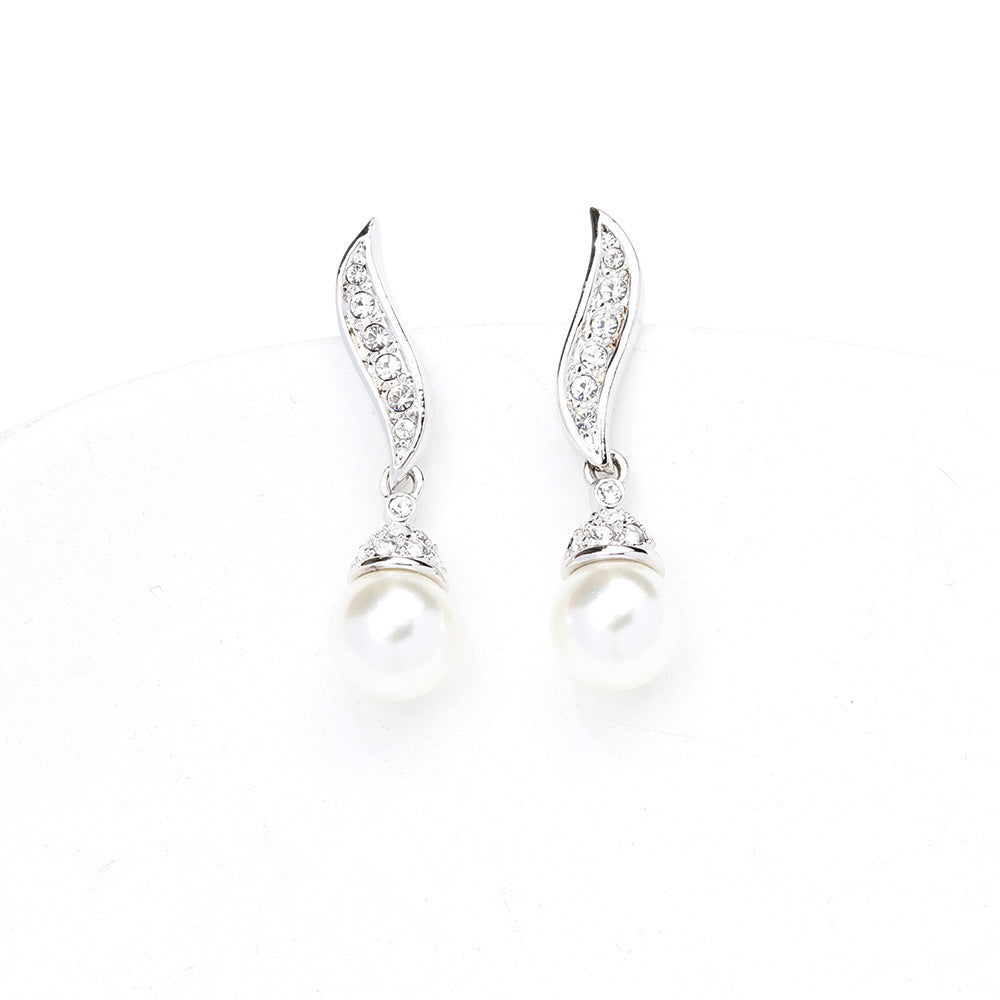 Classic Gold Plated Pearl Earrings