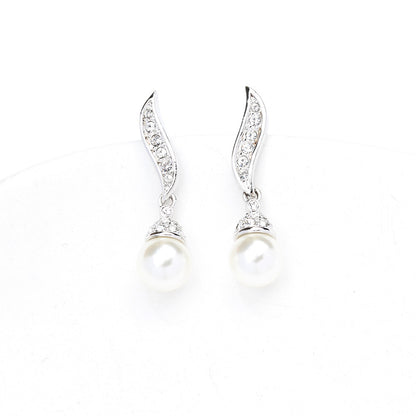 Classic Gold Plated Pearl Earrings