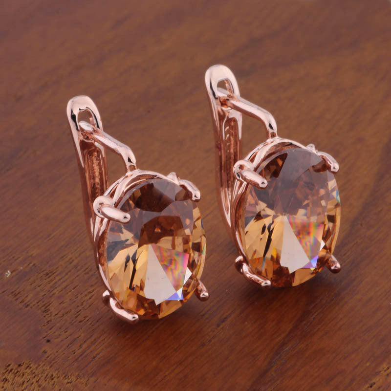 Romantic Retro Oval Earrings