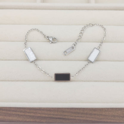 Geometric Zircon Bracelet Elegance