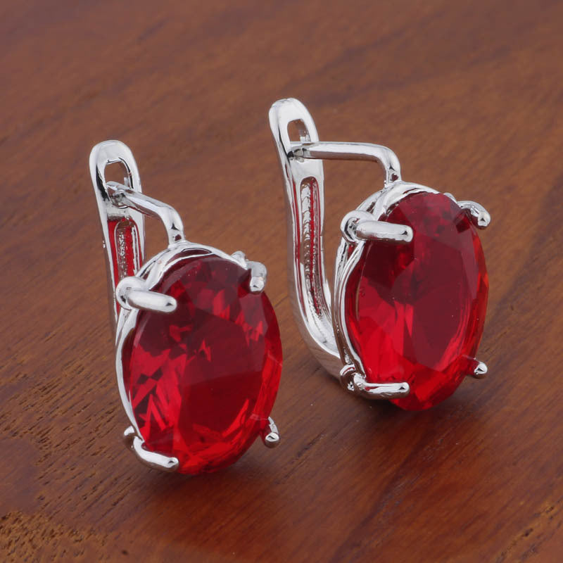 Romantic Retro Oval Earrings
