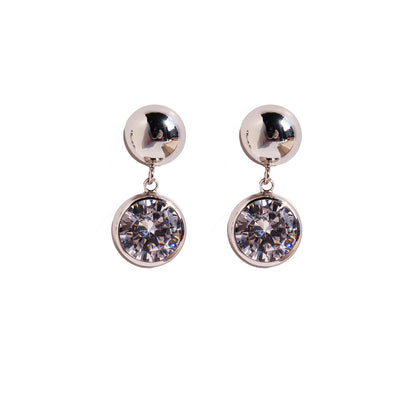 Elegant Round Zircon Earrings