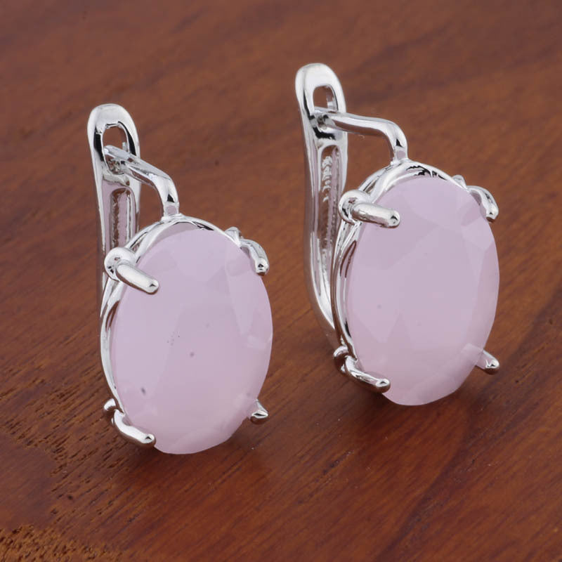 Romantic Retro Oval Earrings