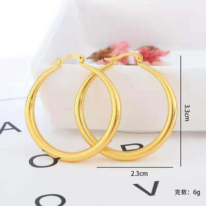 Glossy Big Circle Earrings
