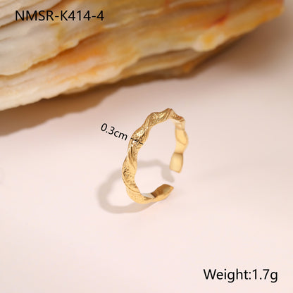 Geometric Hammer Open Ring