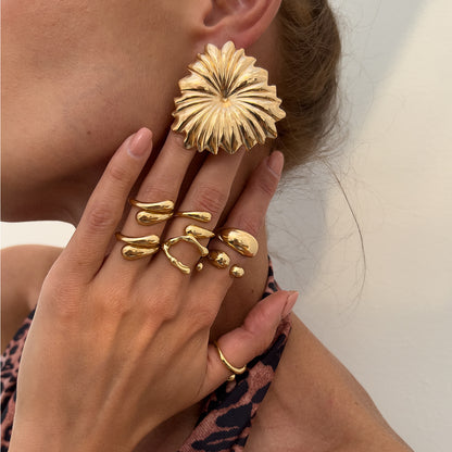 Liquid Lava Ring and Earrings Set
