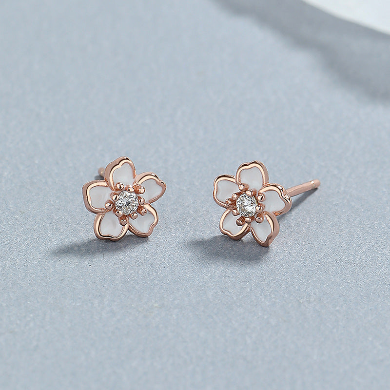 Sterling Silver Flower Earrings