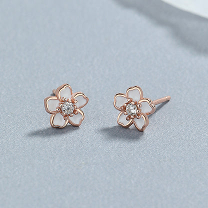 Sterling Silver Flower Earrings