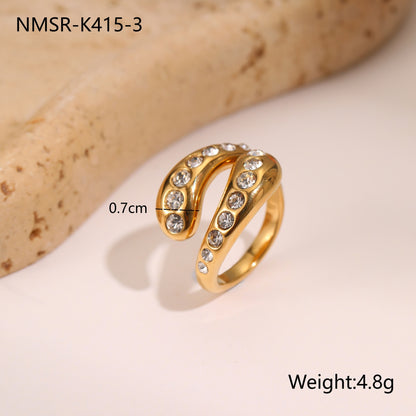 Geometric Hammer Open Ring