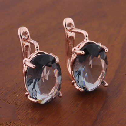 Romantic Retro Oval Earrings