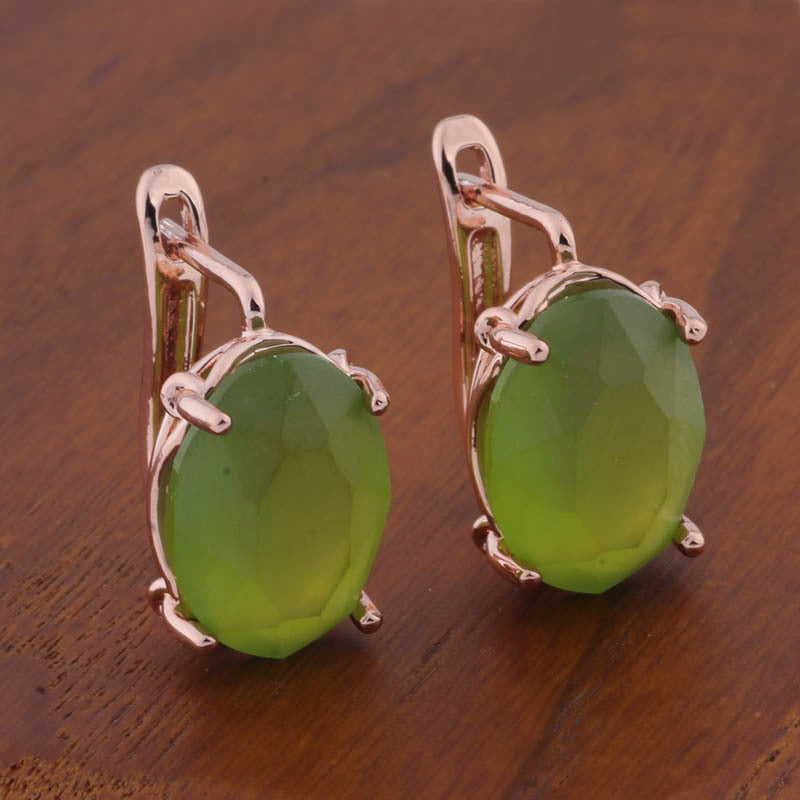 Romantic Retro Oval Earrings