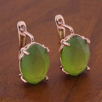 Romantic Retro Oval Earrings