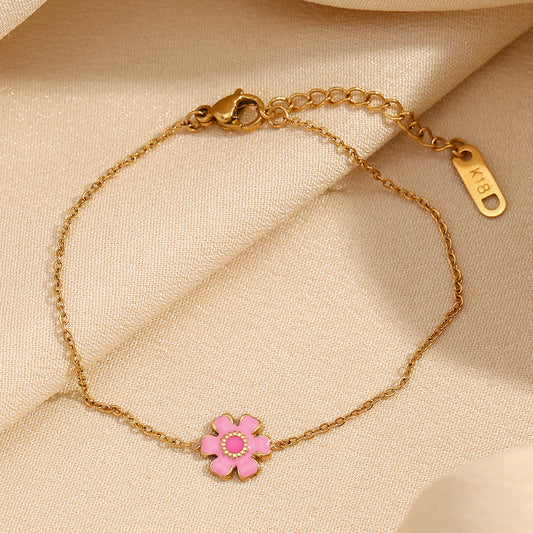 Gold Drop Petal Bracelet