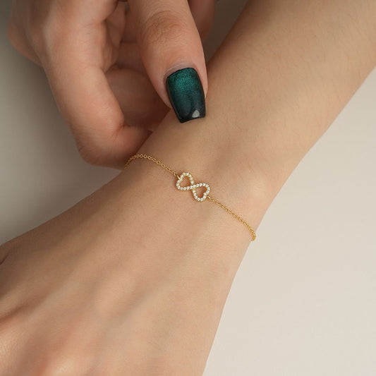 Geometric Silver Water Drop Bracelet