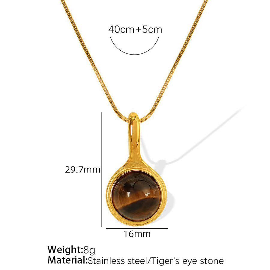 Retro Natural Stone Necklace
