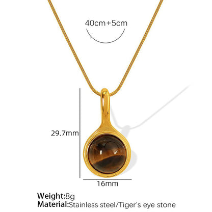 Retro Natural Stone Necklace