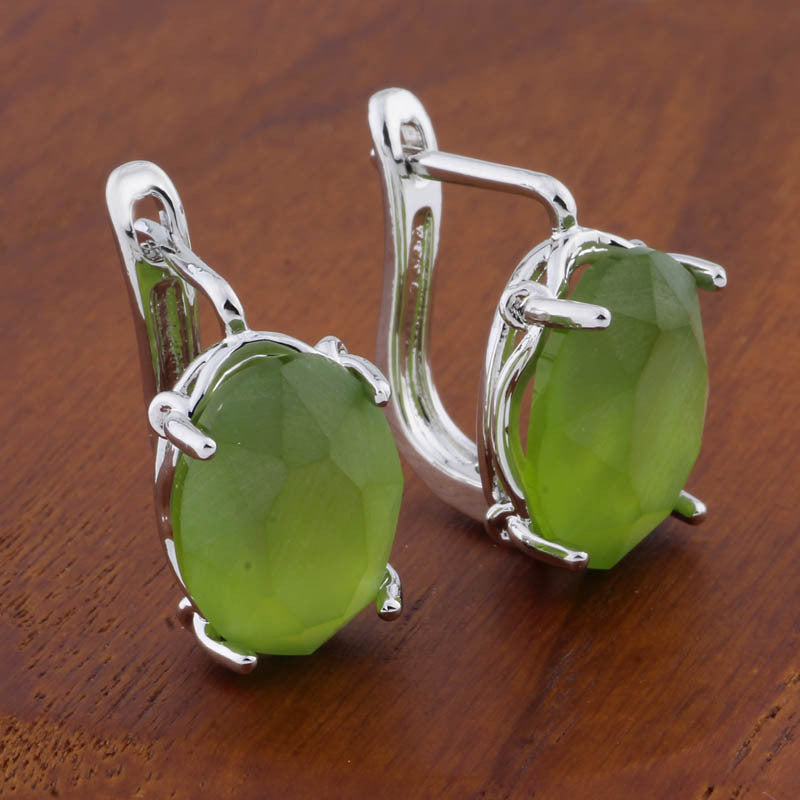 Romantic Retro Oval Earrings