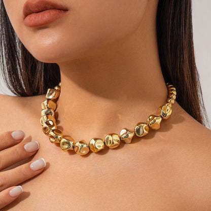 Retro Irregular Beaded Necklace