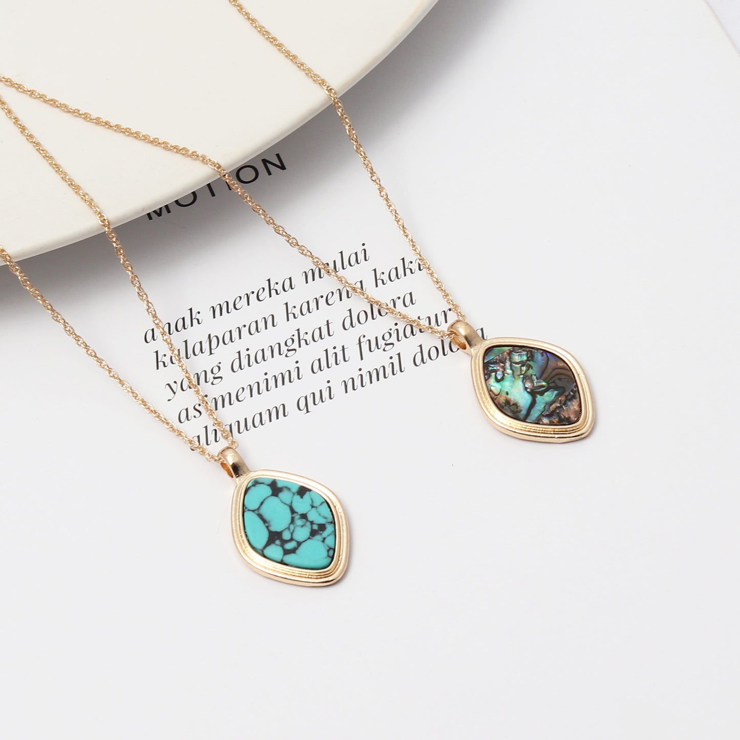 Exquisite Abalone Turquoise Necklace