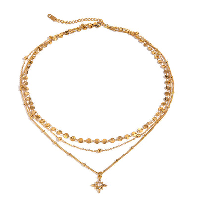 Rhinestone Star Pendant Necklace