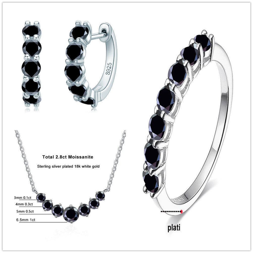 Elegant Moissanite Silver Necklace