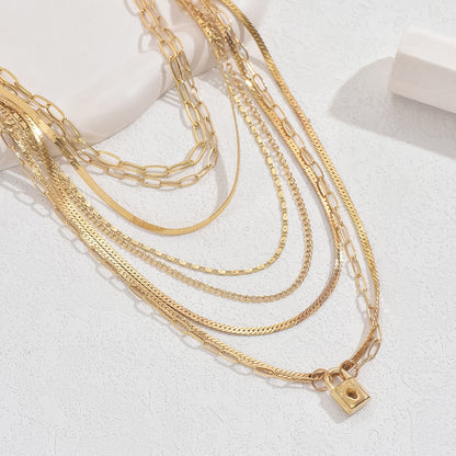 Elegant Layered Alloy Necklace