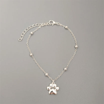 Bohemian Paw Print Anklet