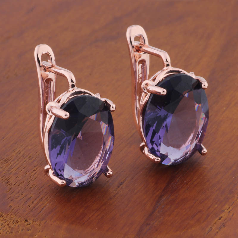 Romantic Retro Oval Earrings