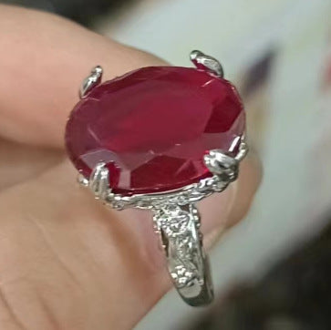 Court Retro Red Zircon Ring